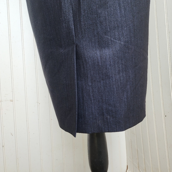 Calvin Klein Womens Blue Denim Chambray Sleeveless Sheath Midi Dress Bodycon 4 - Picture 16 of 16